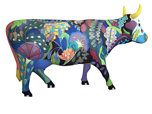 Señorita Flora y Fauna, La Jolla Cow Parade (side view)